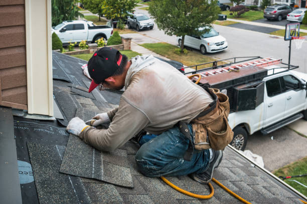 Professional Emergency Roof Repair technician working in Caledonia, MN
